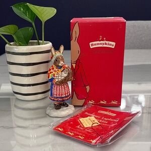 Royal Doulton Bunnykins Figurine Summer Lapland with Red and Blue Accents